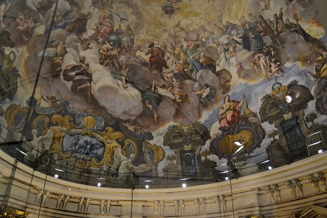 Cupola della Basilica de la Mare de Déu dels Desamparats, Valencia - dettaglio